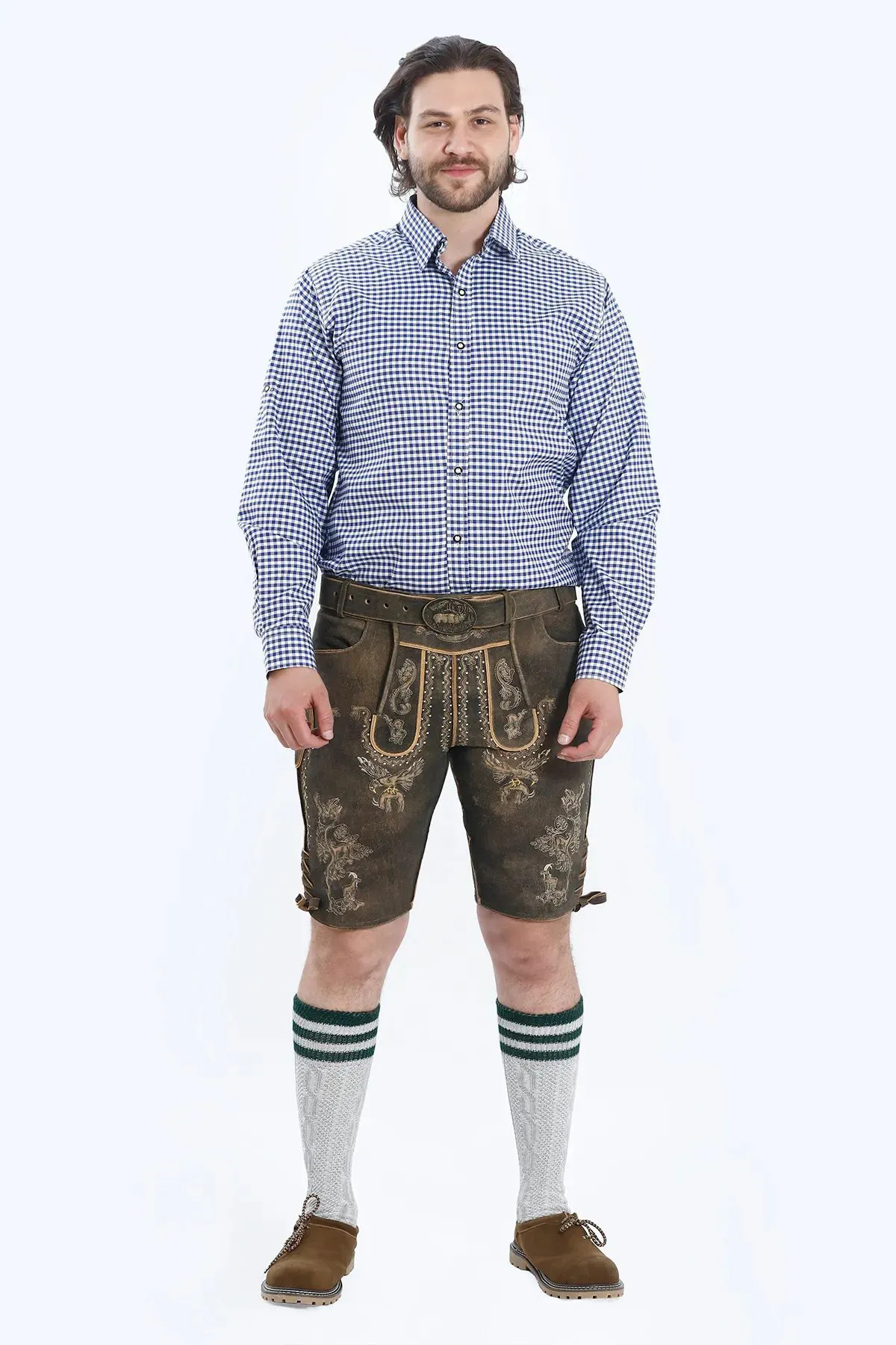 Shirt Small Checkered Cobalt Blue - Image 4