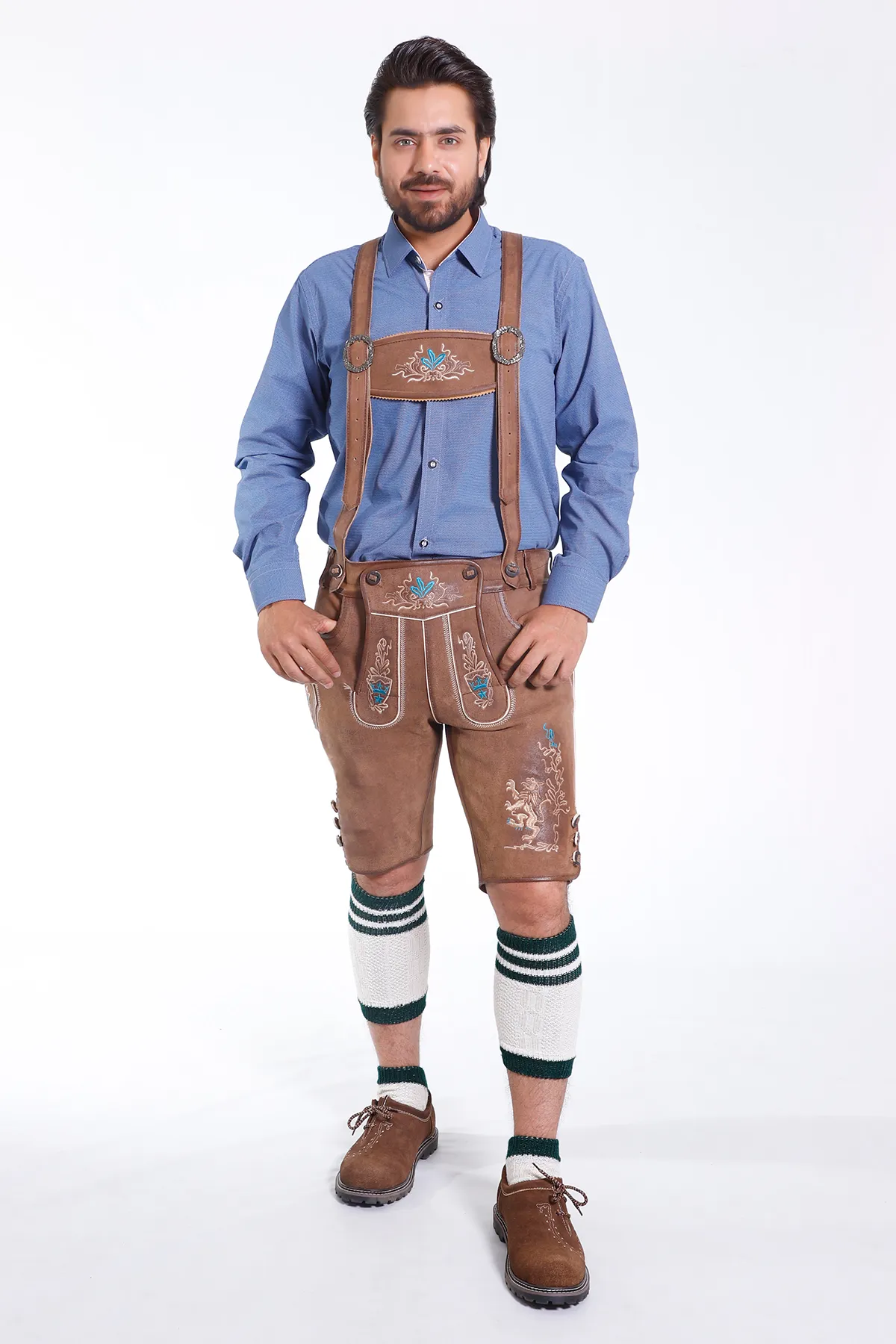 Trachten Men’s Lederhosen Coal Brown