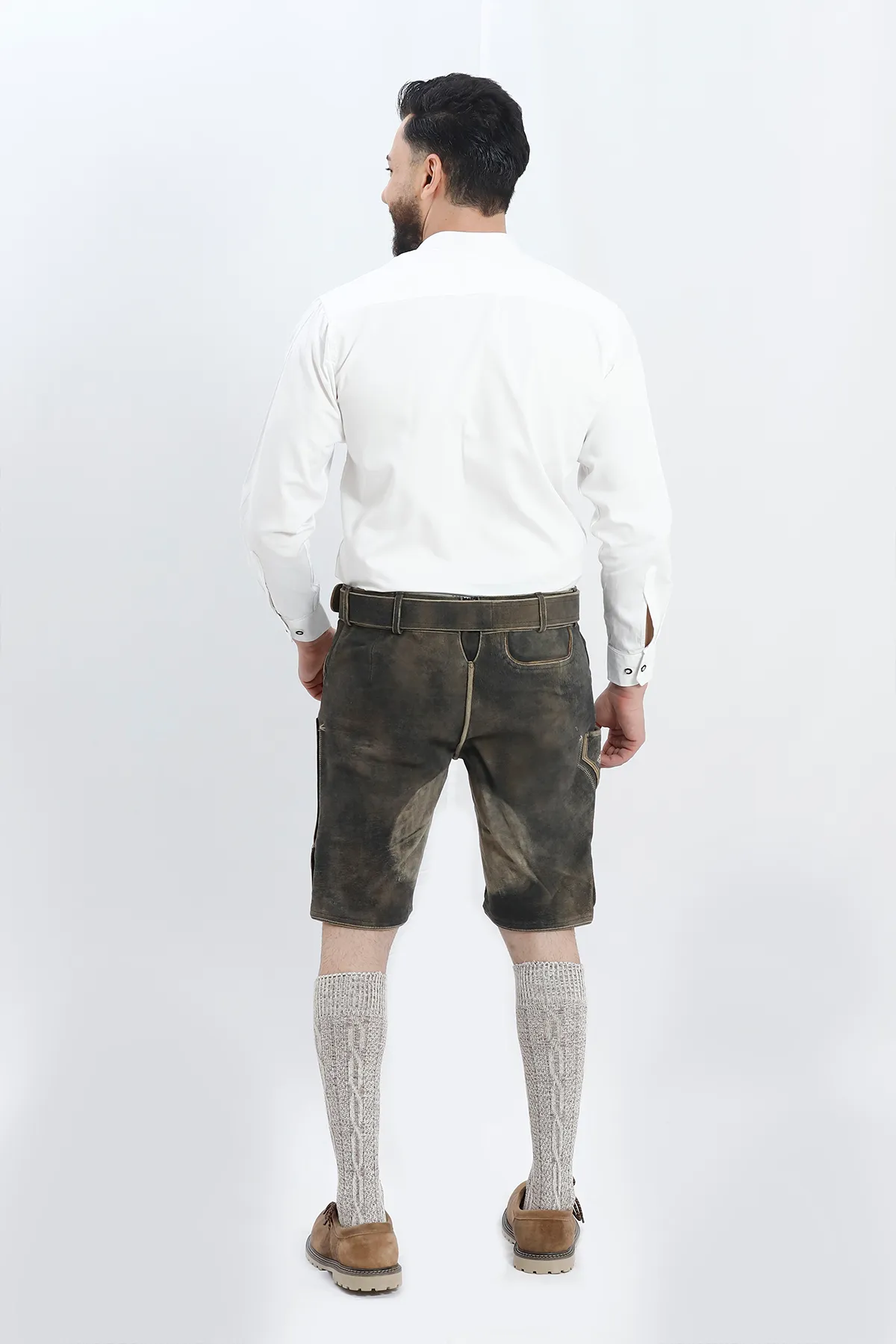 Premium German Lederhosen Men Black Rust - Image 7