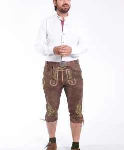 Authentic Knee Length Lederhosen Men for Oktoberfest