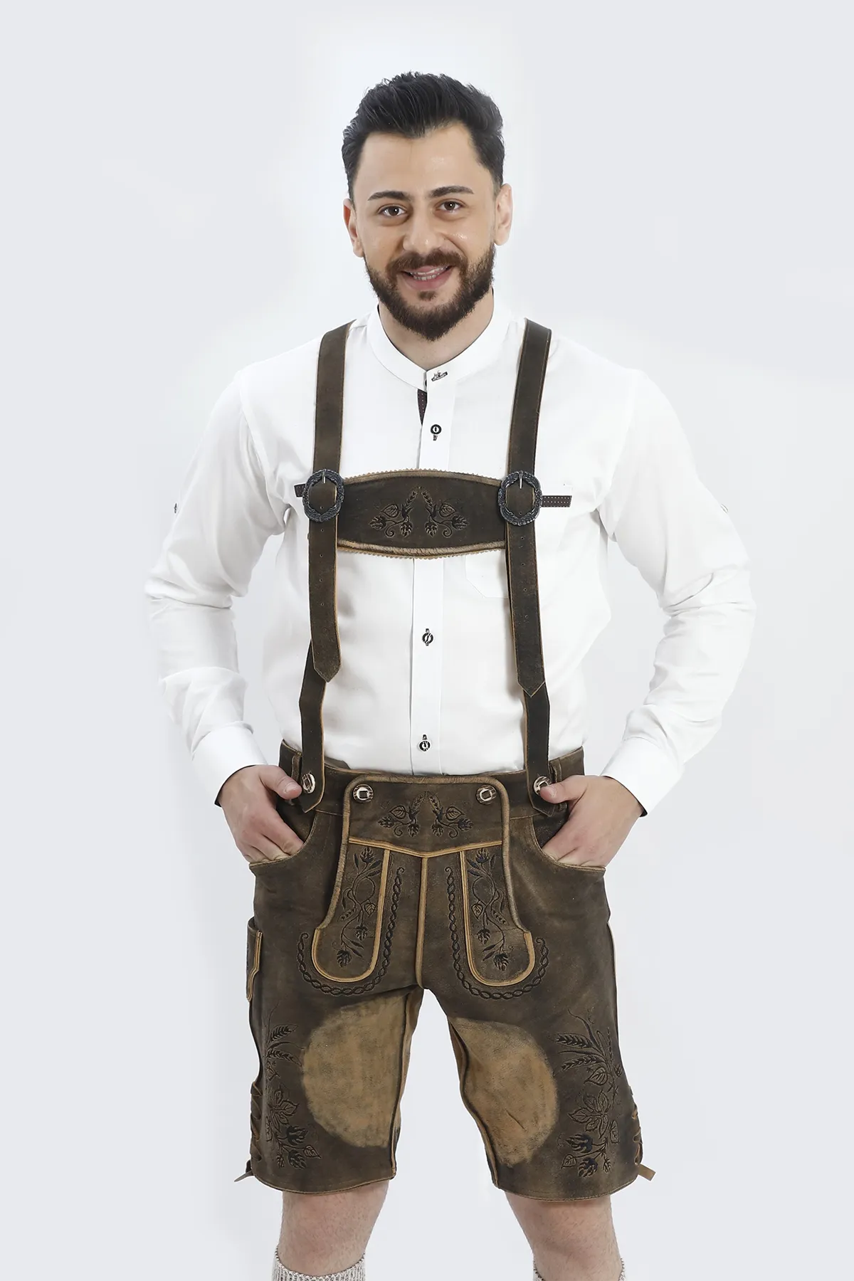 Lederhosen Men Suspenders Vintage Black - Image 2
