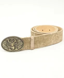 Pearl White Traditional Lederhosen Shorts Belt