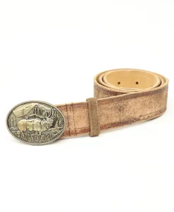 Rustic Brown Traditional Leather Belt