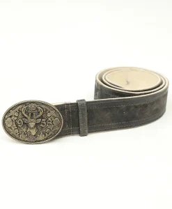 Vintage Black Lederhosen Men Costume Belt