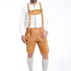 German Lederhosen Men in Natural Brown