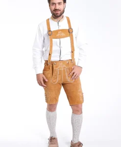 German Lederhosen Men in Natural Brown