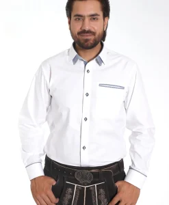 Men's Authentic German Shirt with Blue Trim