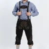 Traditional Black Bundhosen with Suspenders