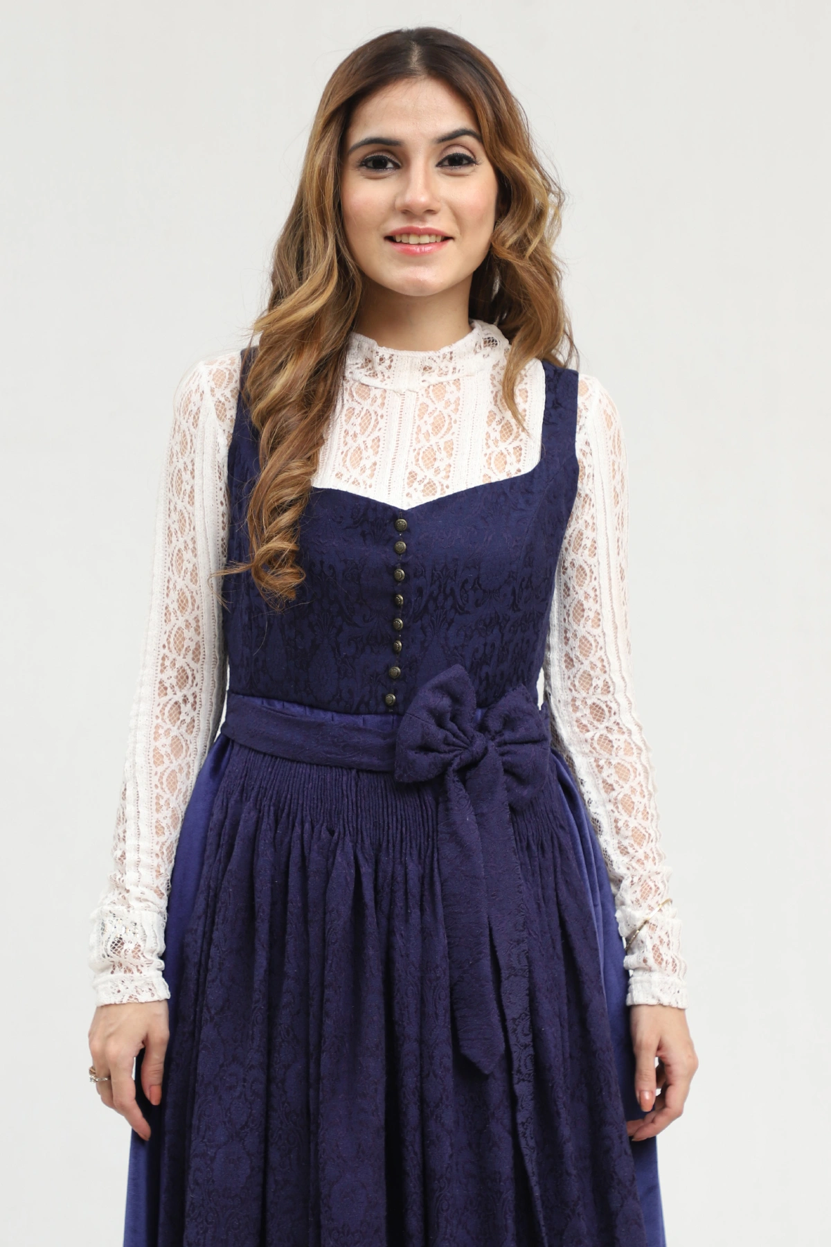 Charming Blue Traditional Dirndl Bavarian Style - Image 2