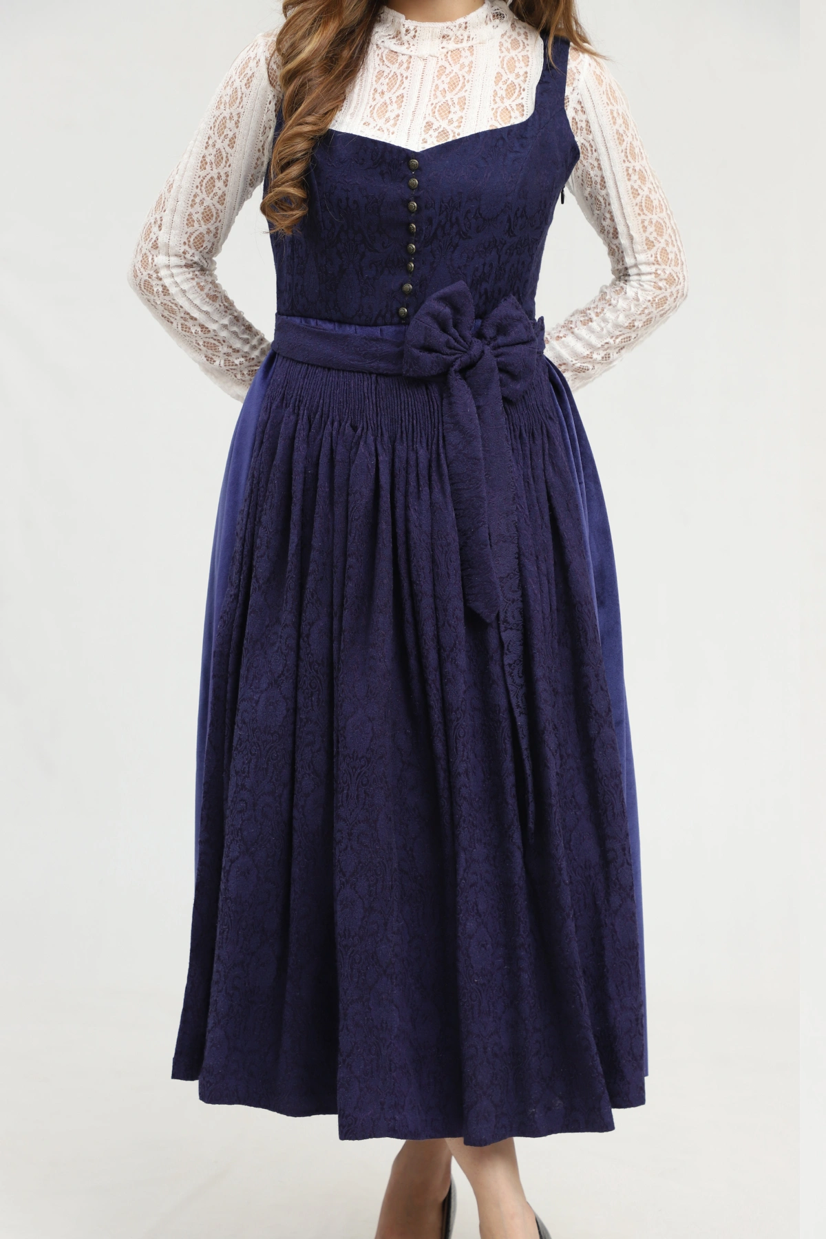 Charming Blue Traditional Dirndl Bavarian Style - Image 3