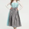 Dazzling Torquoise German Dirndl Midi Dress