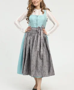 Dazzling Torquoise German Dirndl Midi Dress