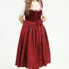 Rich Maroon Dirndl Stunning German Traditional Dress