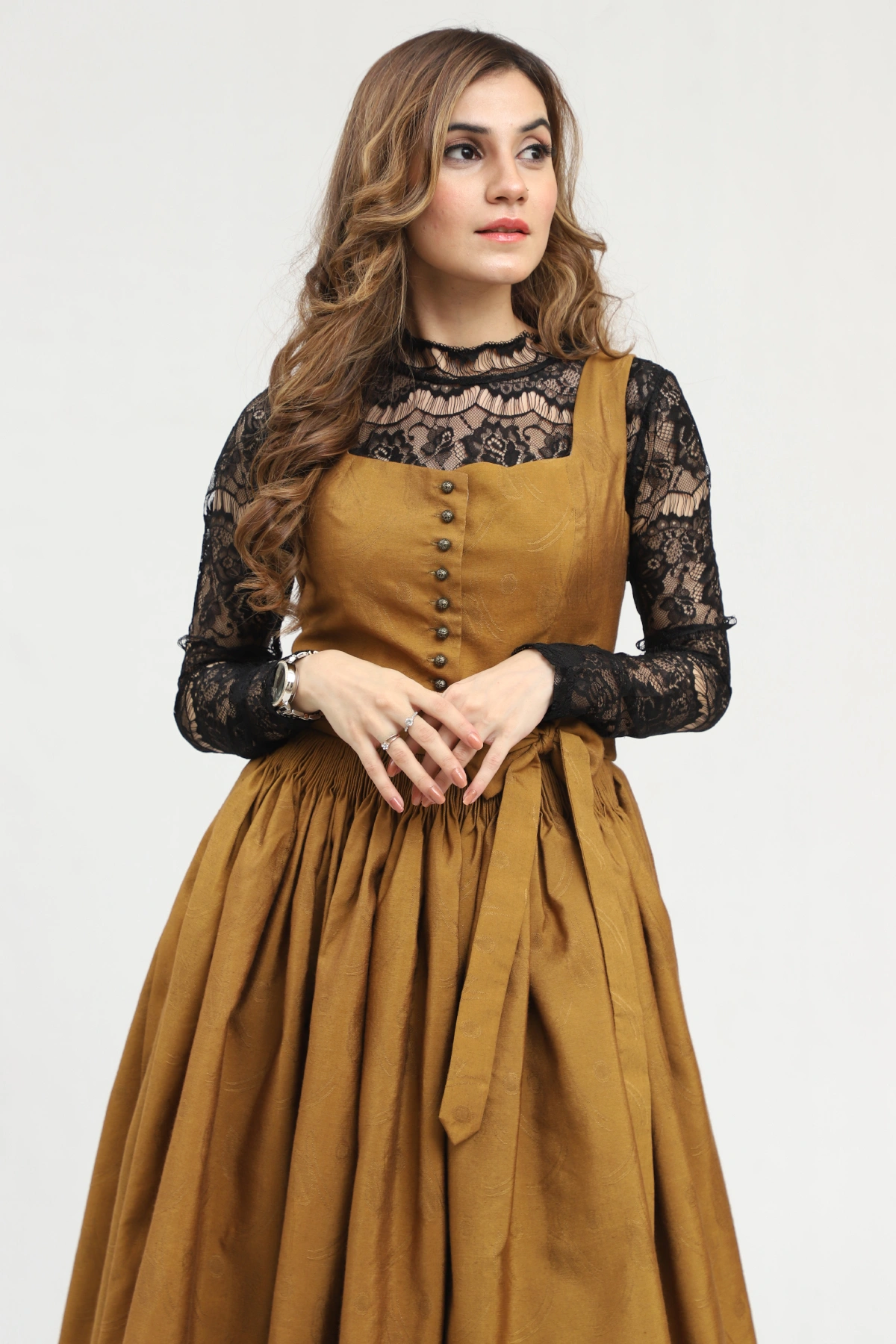 Classic Brown Dirndl Authentic Bavarian Wear - Image 2