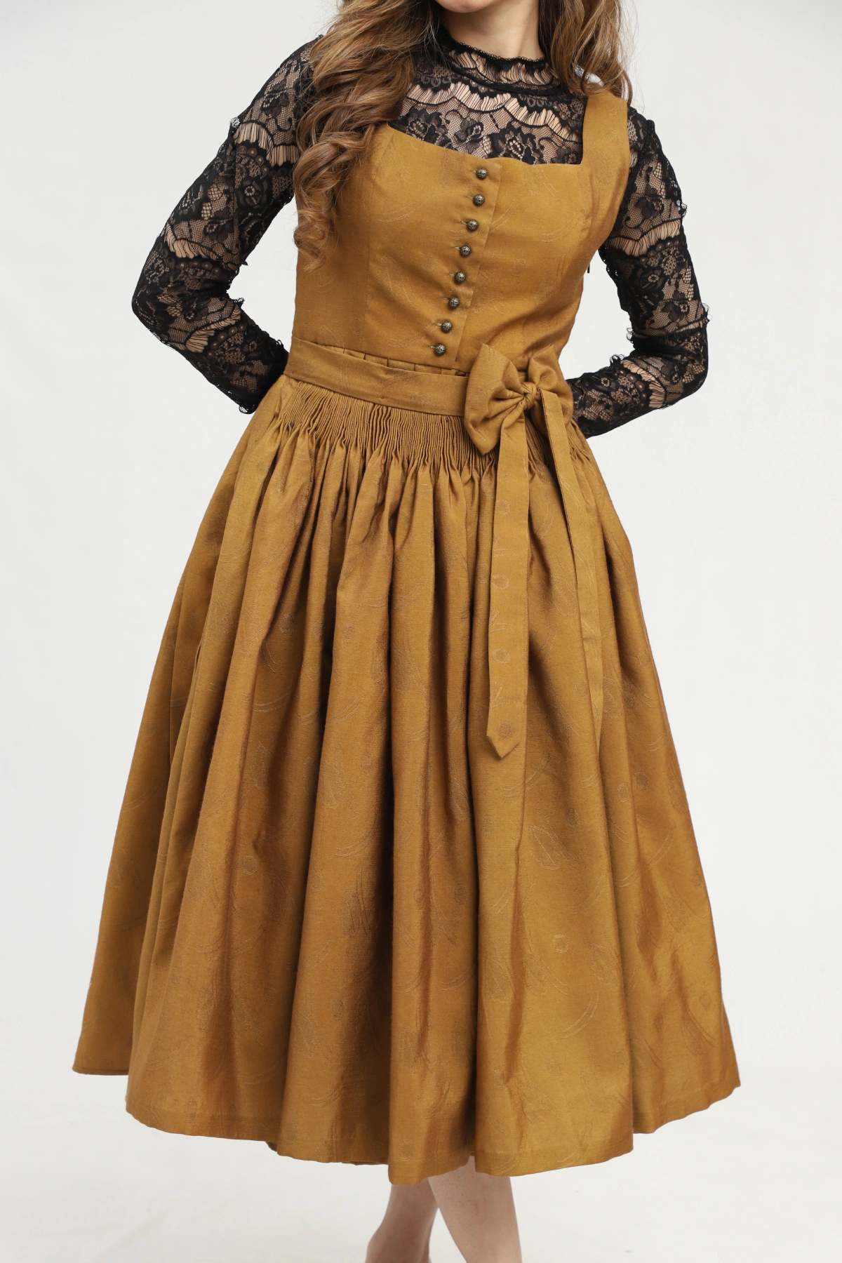 Classic Brown Dirndl Authentic Bavarian Wear - Image 3