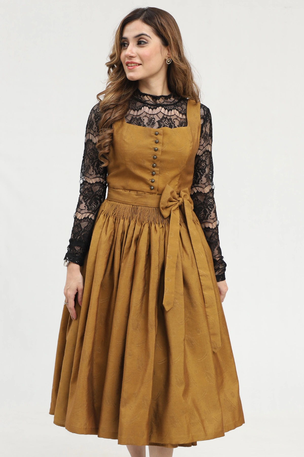 Classic Brown Dirndl Authentic Bavarian Wear - Image 5