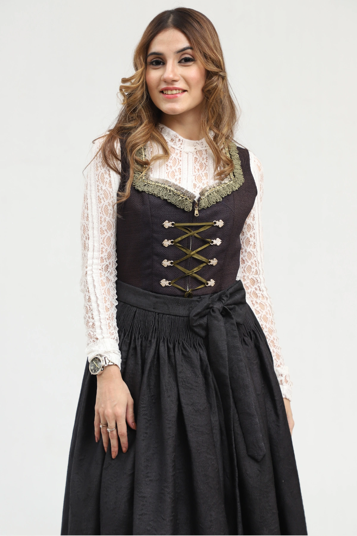 Radiant Black Standout Bavarian Dirndl - Image 2