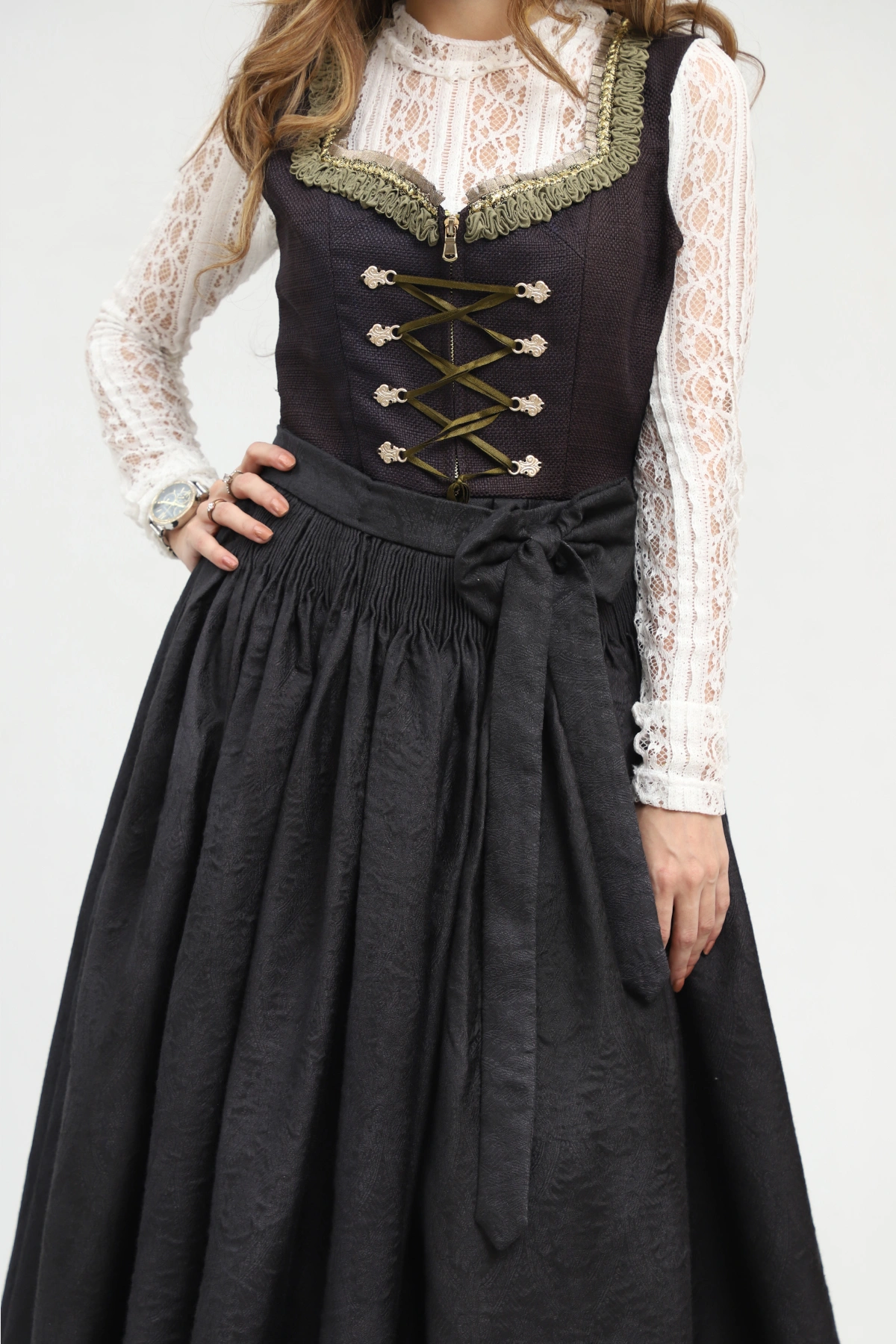 Radiant Black Standout Bavarian Dirndl - Image 3