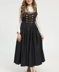 Authentic Dirndl for Oktoberfest in Black Color
