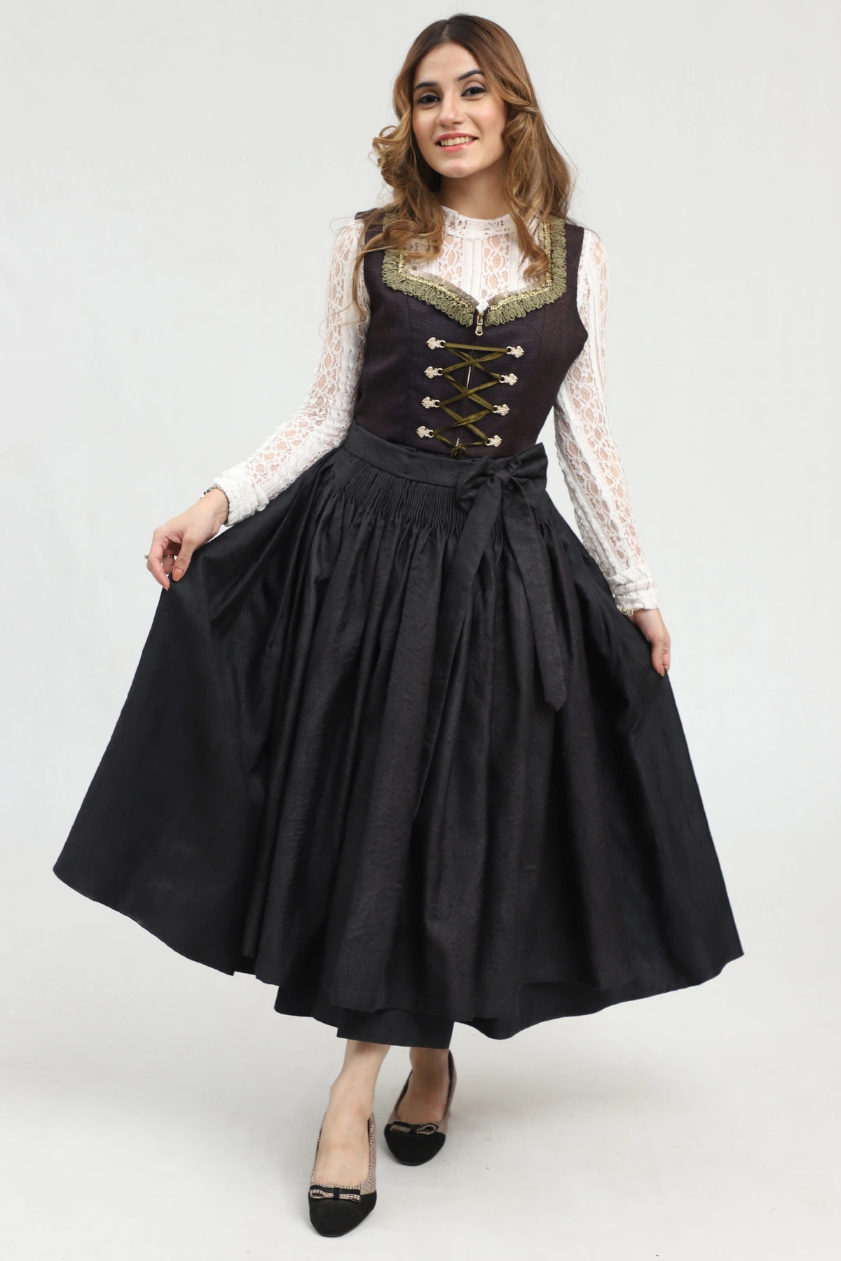 Radiant Black Standout Bavarian Dirndl - Image 4