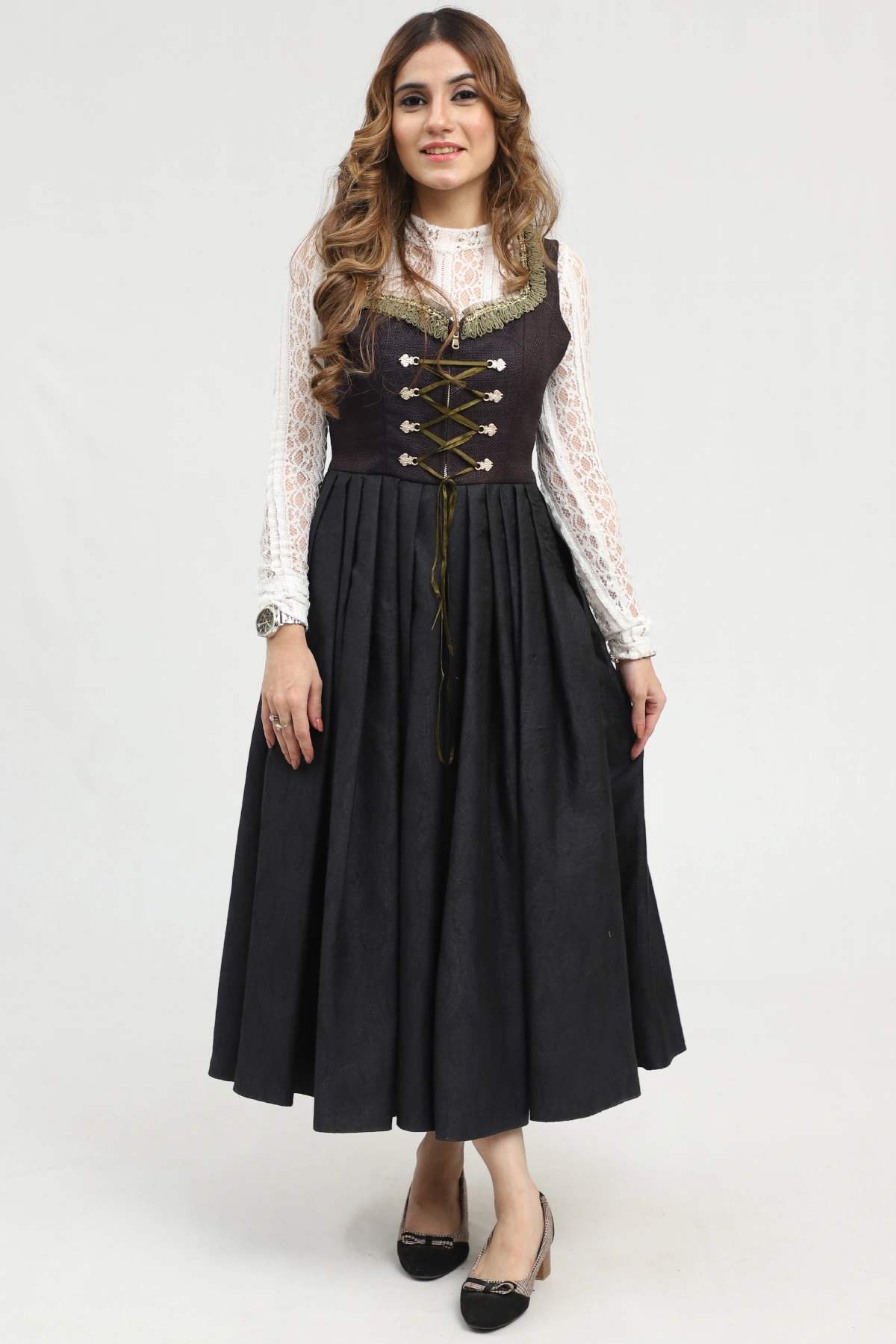 Authentic Dirndl for Oktoberfest in Black Color