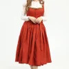 Authentic Dirndl for Oktoberfest in Red Color