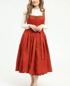 Authentic Dirndl for Oktoberfest in Red Color