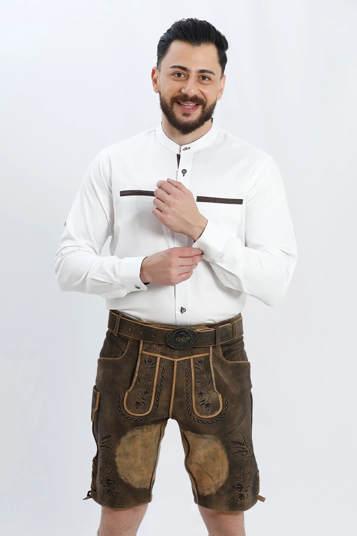 Traditional Lederhosen White Shirt for Oktoberfest
