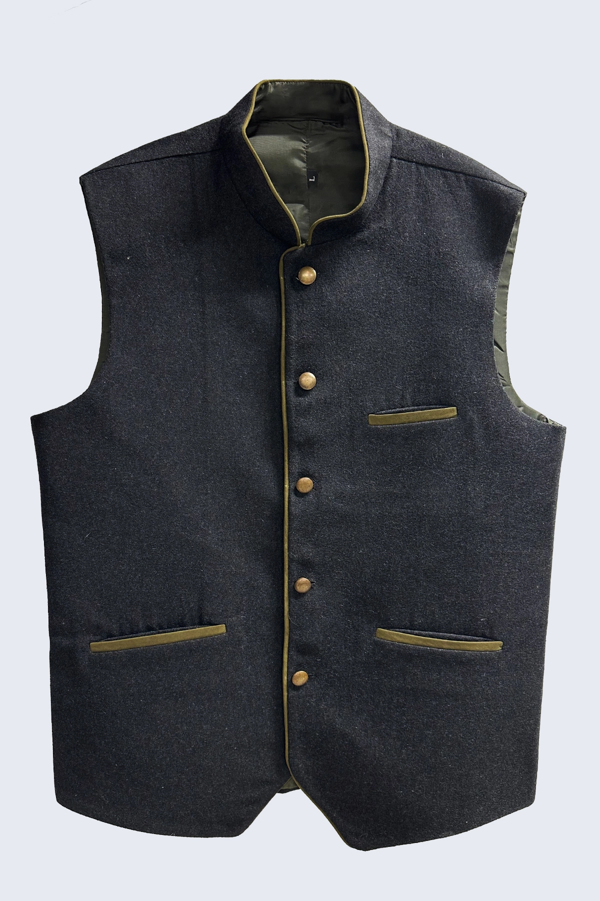 Lederhosen Men Waistcoat Black Wool