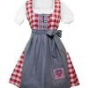 Wensky Midi Denim Dirndl Red Check
