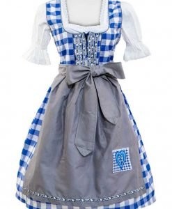 Wensky Midi Denim Dirndl Blue Check