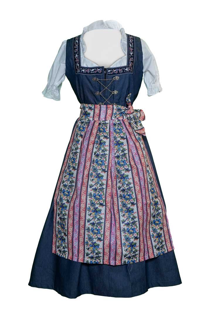 Maxi German Dirndl Long Cherry Black