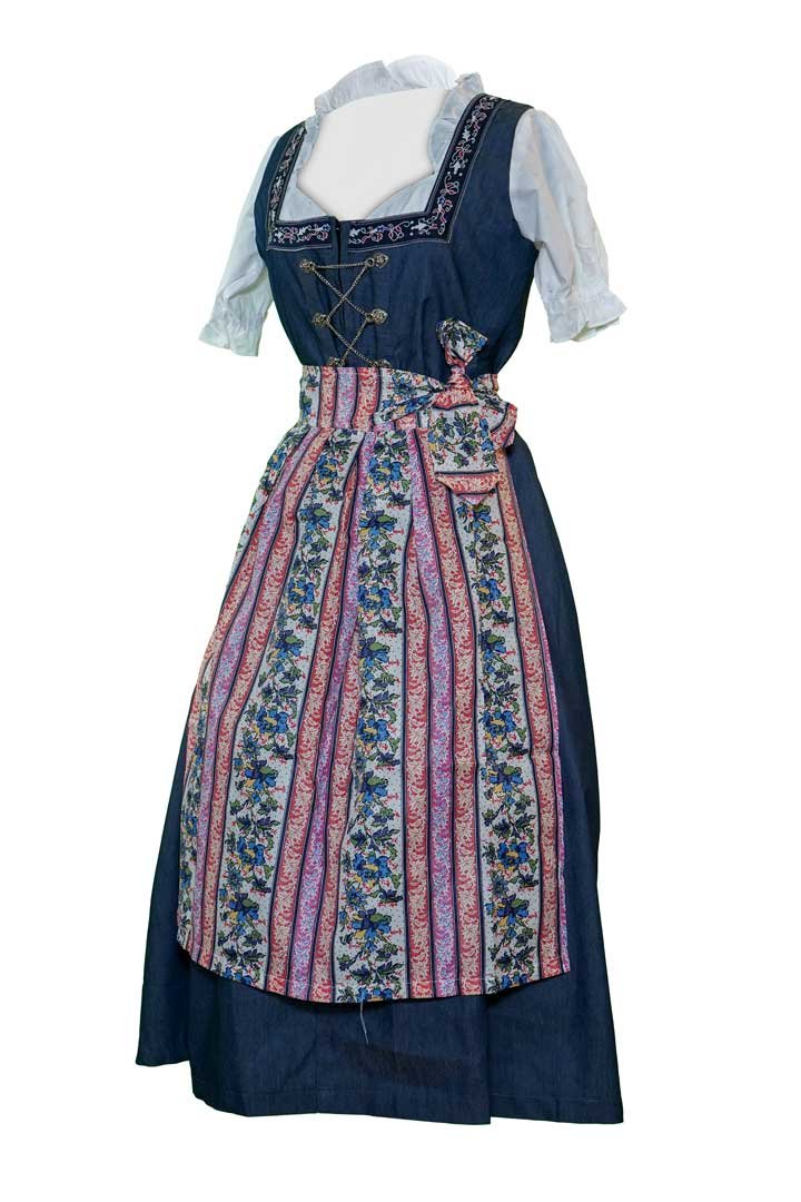 Maxi German Dirndl Long Cherry Black - Image 2
