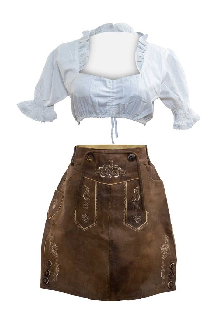 Ella Rosa Traditional Lederhosen Skirt - Image 5