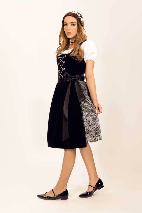 Black Velvet Paulina Midi Dirndl - Image 2