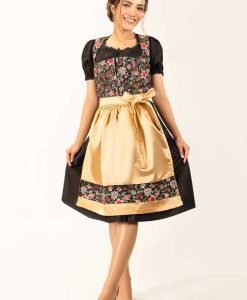 Spring Leonie Floral Golden Dirndl Dress