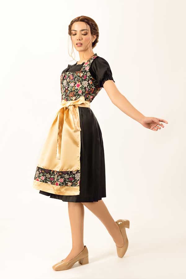 Spring Leonie Floral Golden Dirndl Dress - Image 3