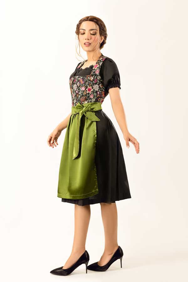 Spring Leonie Floral Green Dirndl Dress - Image 3