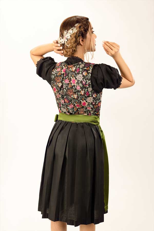 Spring Leonie Floral Green Dirndl Dress - Image 2