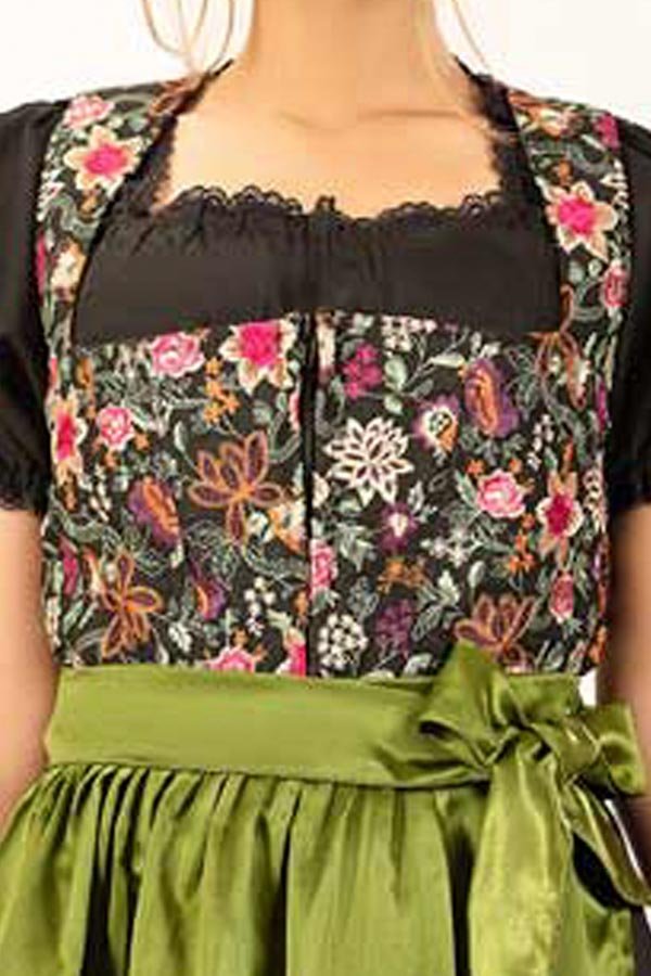 Spring Leonie Floral Green Dirndl Dress - Image 6
