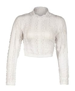 Flirty Elegance White Dirndl Blouse