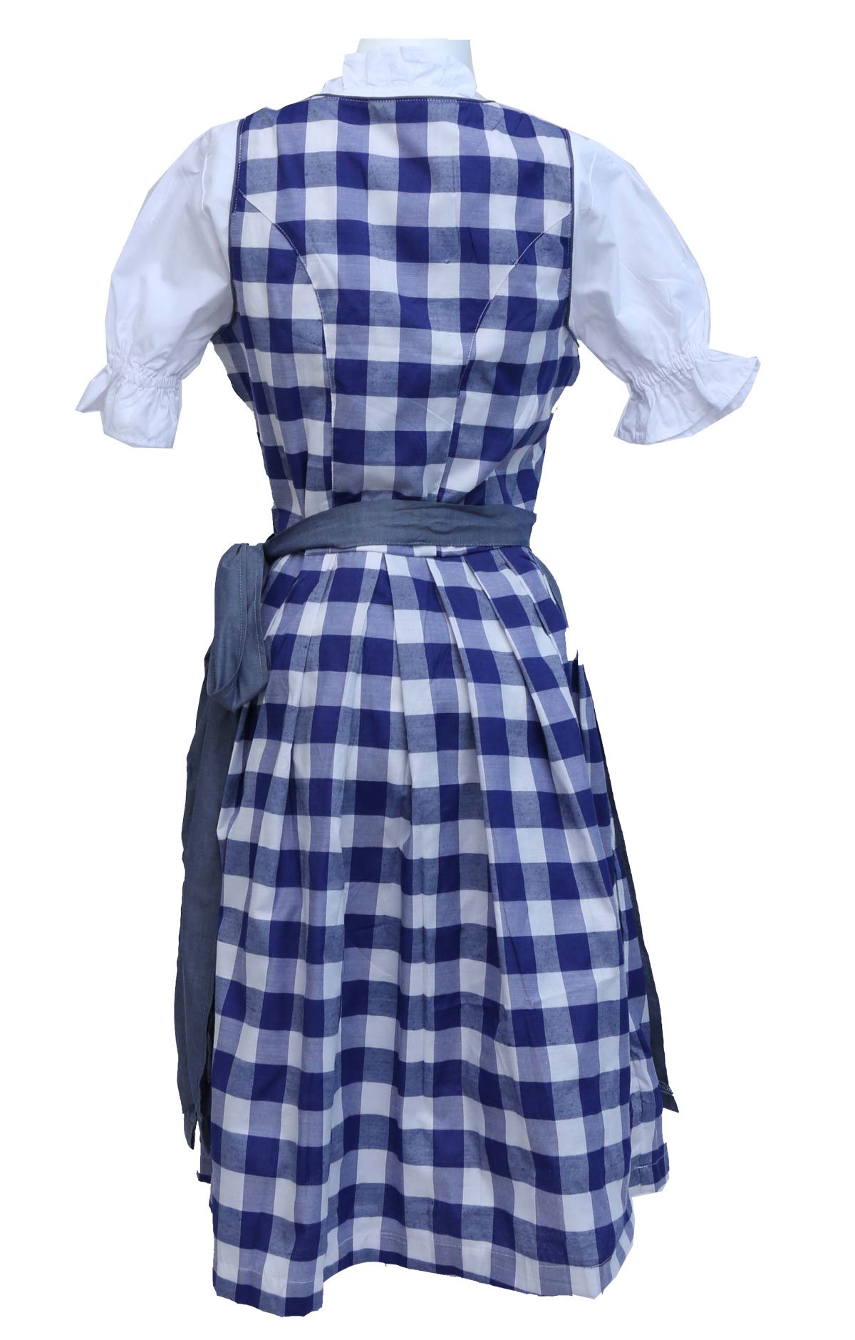 Wensky Midi Denim Dirndl Blue Check - Image 6