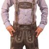 Short Plattler Lederhosen Charcoal Black