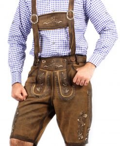 Trachten Short Lederhosen Dark Brown