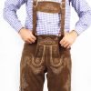 Bavarian Short Lederhosen Classic Brown