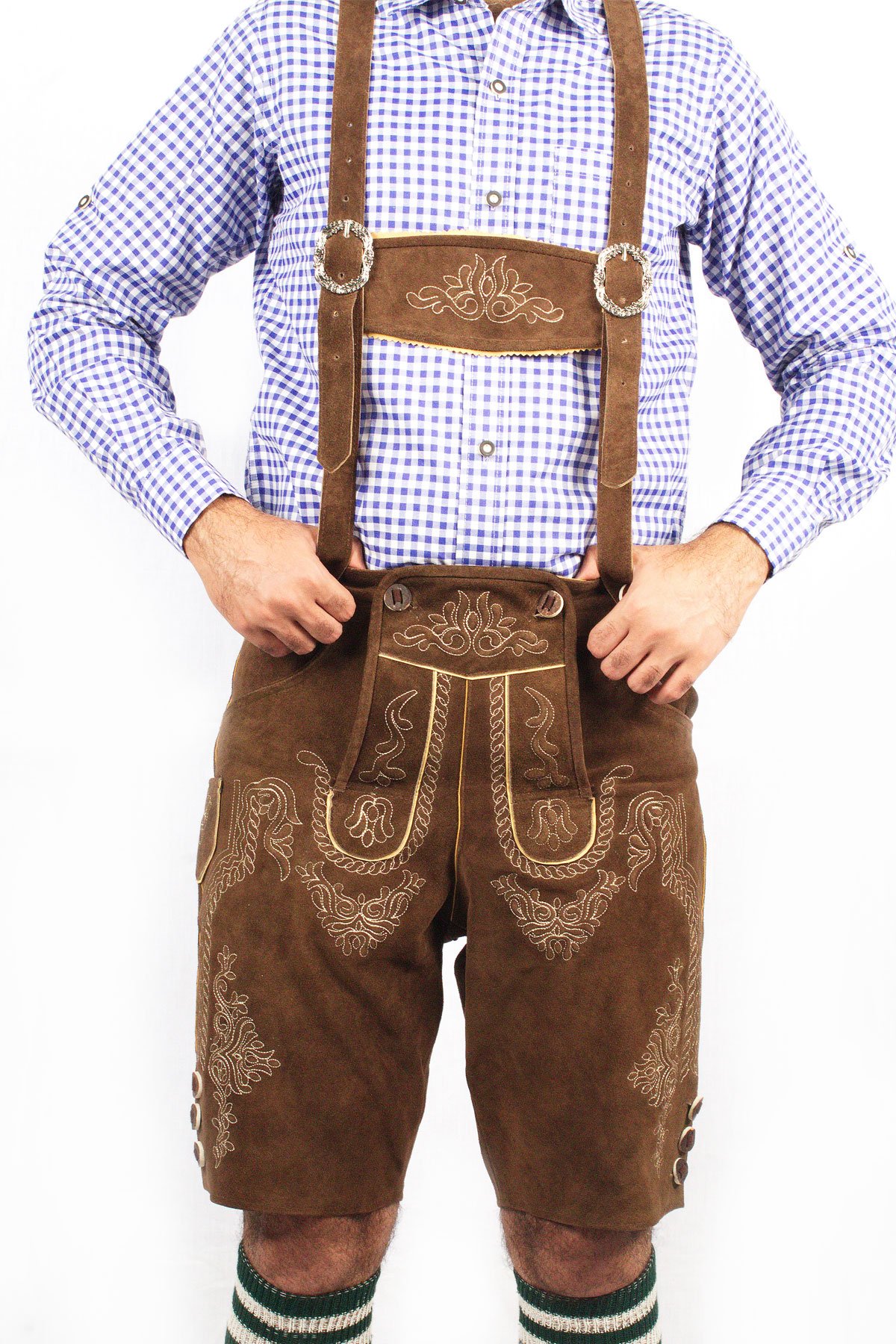 Bavarian Short Lederhosen Classic Brown
