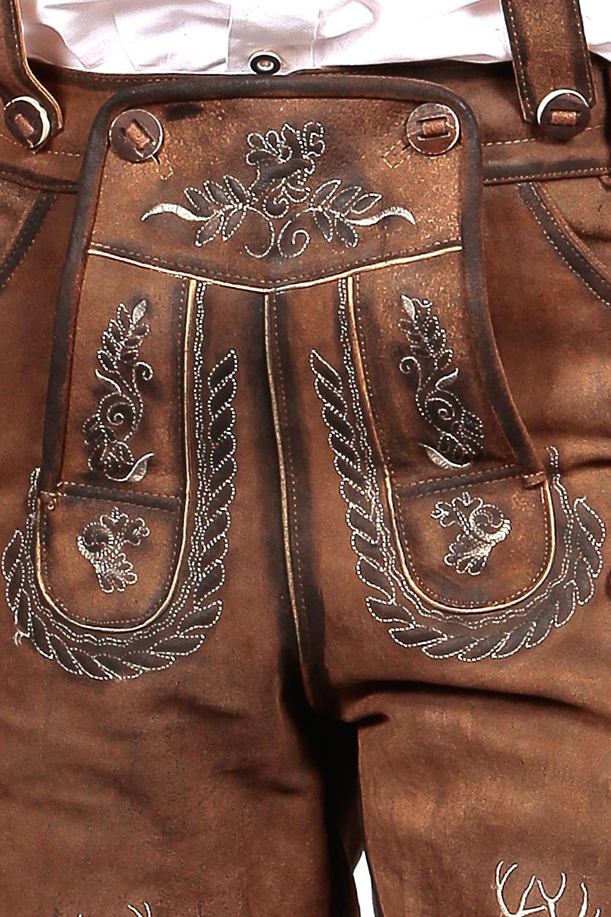 Trachten Short Lederhosen Dark Wild Brown - Image 4