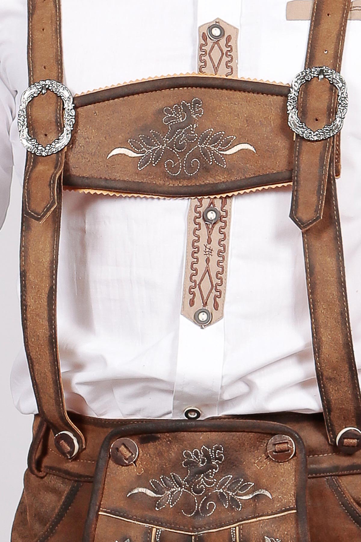 Trachten Short Lederhosen Dark Wild Brown - Image 6