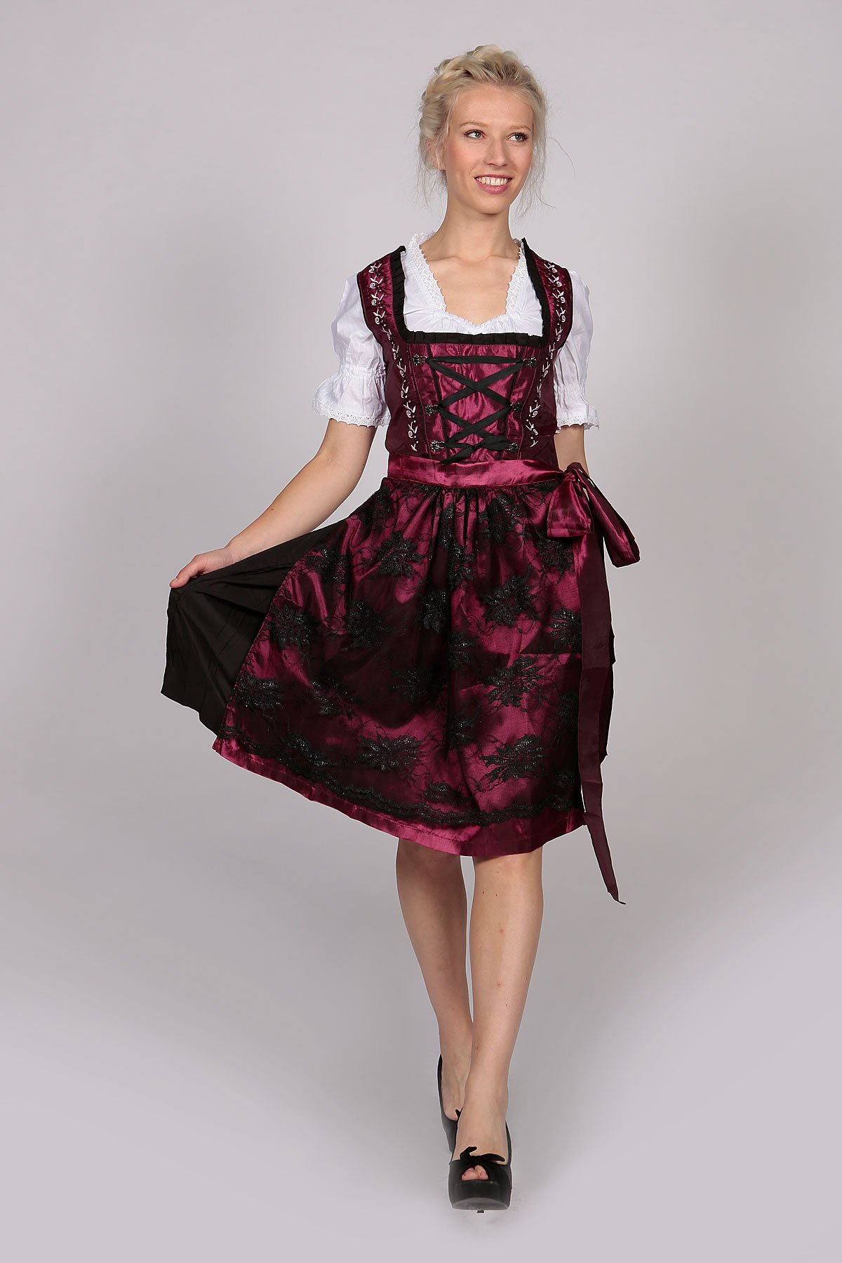 Vintage Traditional Dirndl Maroon