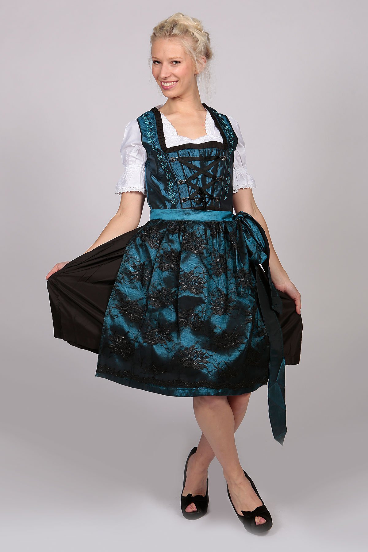 Vintage Blue Traditional Dirndl - Image 2